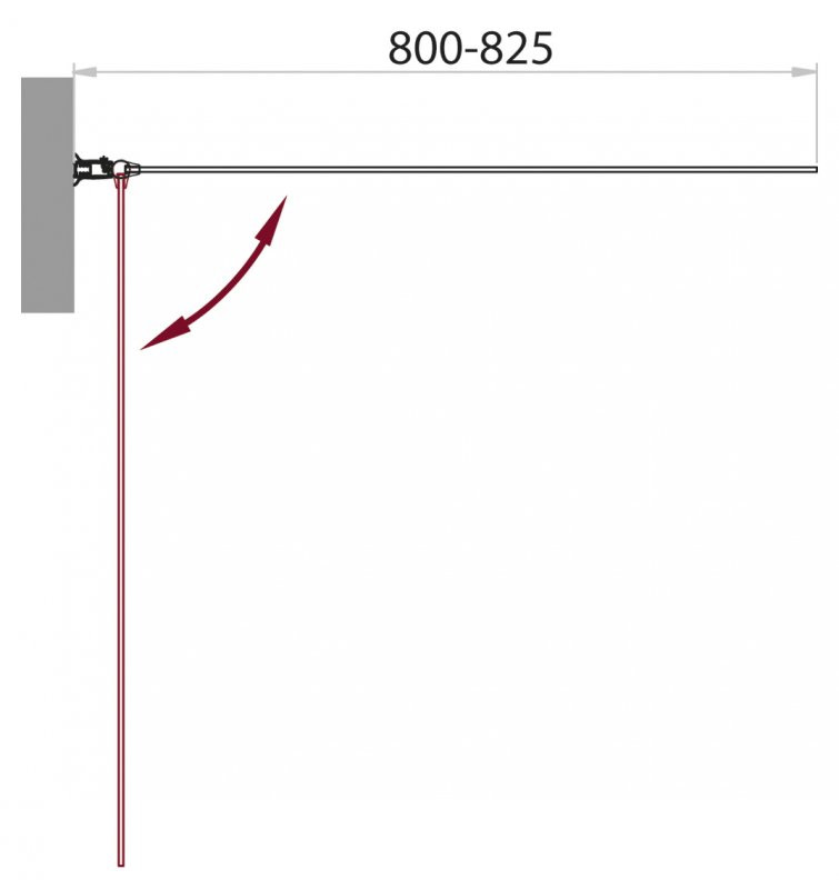 Шторка на ванну 80х140мм, SELA-V-1-80/140-Ch-Cr-R, Belbagno