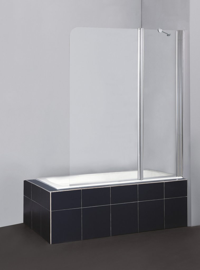 Шторка на ванну 120х140мм, SELA-V-11-120/140-Ch-Cr-R, Belbagno
