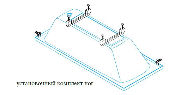 Комплект ножек для акриловой ванны, LEG-KIT-150, Cezares