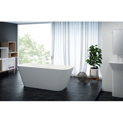 Ванна из литьевого мрамора 170х70х57см, TITAN-SQUARE-170-70-57, Cezares