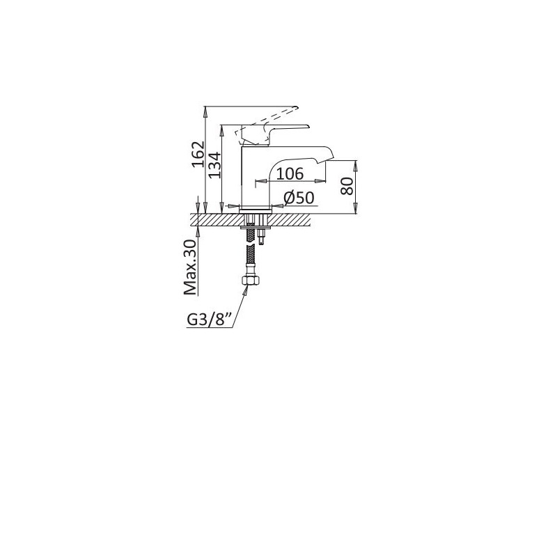 Смеситель для раковины, NAUTIC-LS1-NOP, Cezares