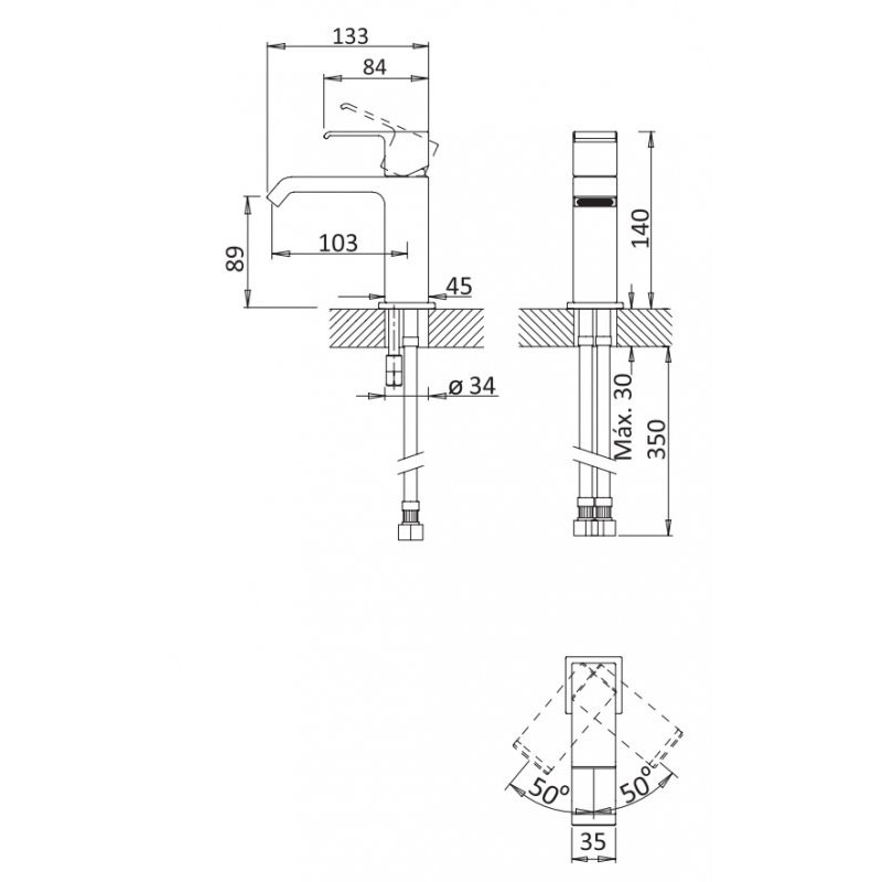 Смеситель для раковины, PORTA-LS1-BIO, Cezares