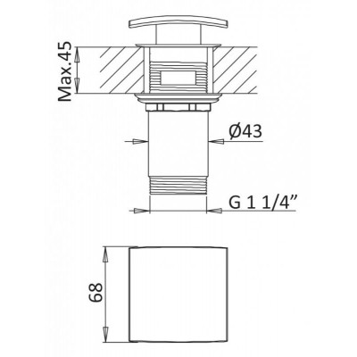 Смеситель для раковины, PORTA-LS1-BIO, Cezares