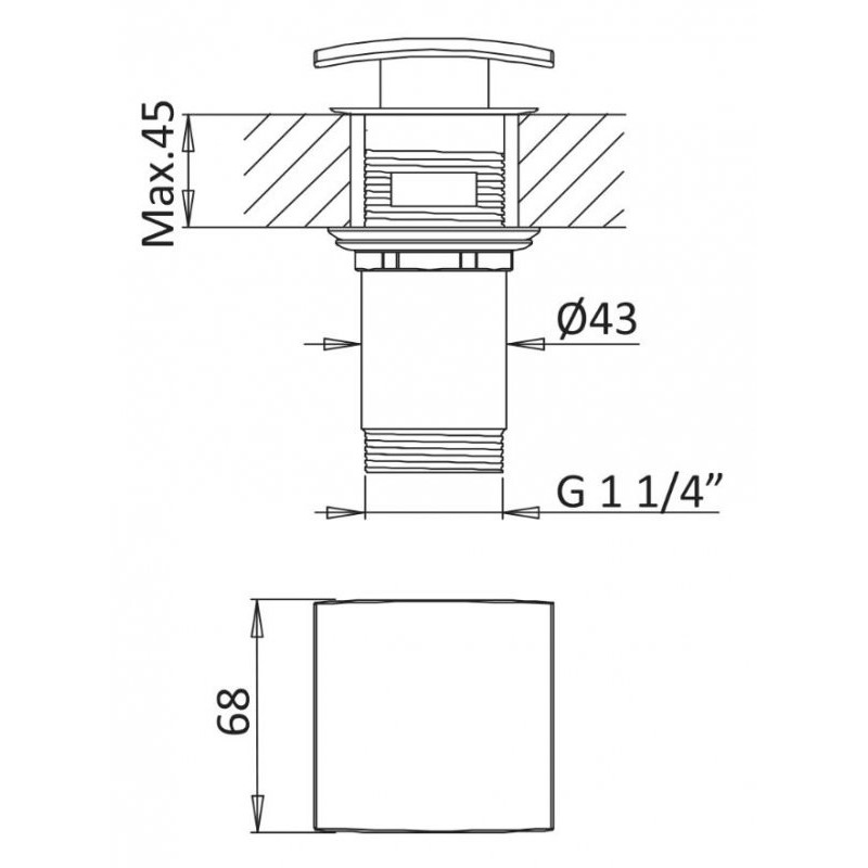 Смеситель для раковины, PORTA-LS1-BIO, Cezares