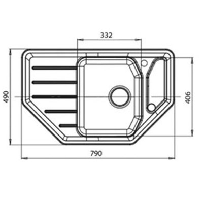 Мойка композитная GRANFEST Corner GF-C800E (790х490) Бежевый 328