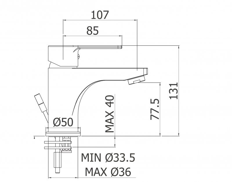 Смеситель для раковины, FUOCO-LSM1-01-W0, Cezares