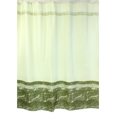 Шторка для ванной 1180 green 180х200 без колец (PL), Zalel