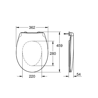Сиденье для унитаза с микролифтом Grohe Bau керамика 39492000