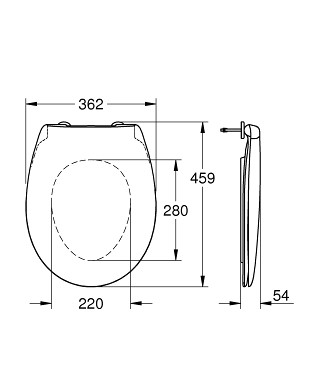 Сиденье для унитаза с микролифтом Grohe Bau керамика 39492000