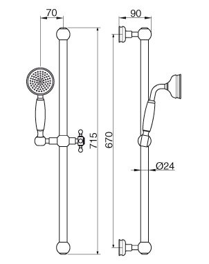 Душевой гарнитур бронза, OLIMP-SD-02, Cezares