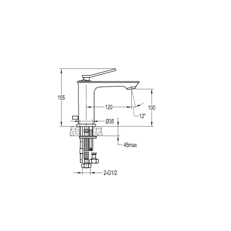 Смеситель для раковины хром, CITY-F-LS-01-W0, Cezares