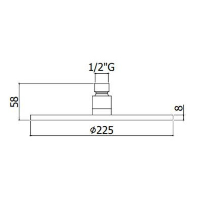 Верхний душ 30 см белый, CZR-SP30-BIO, Cezares