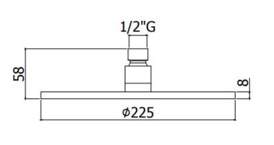 Верхний душ 30 см белый, CZR-SP30-BIO, Cezares