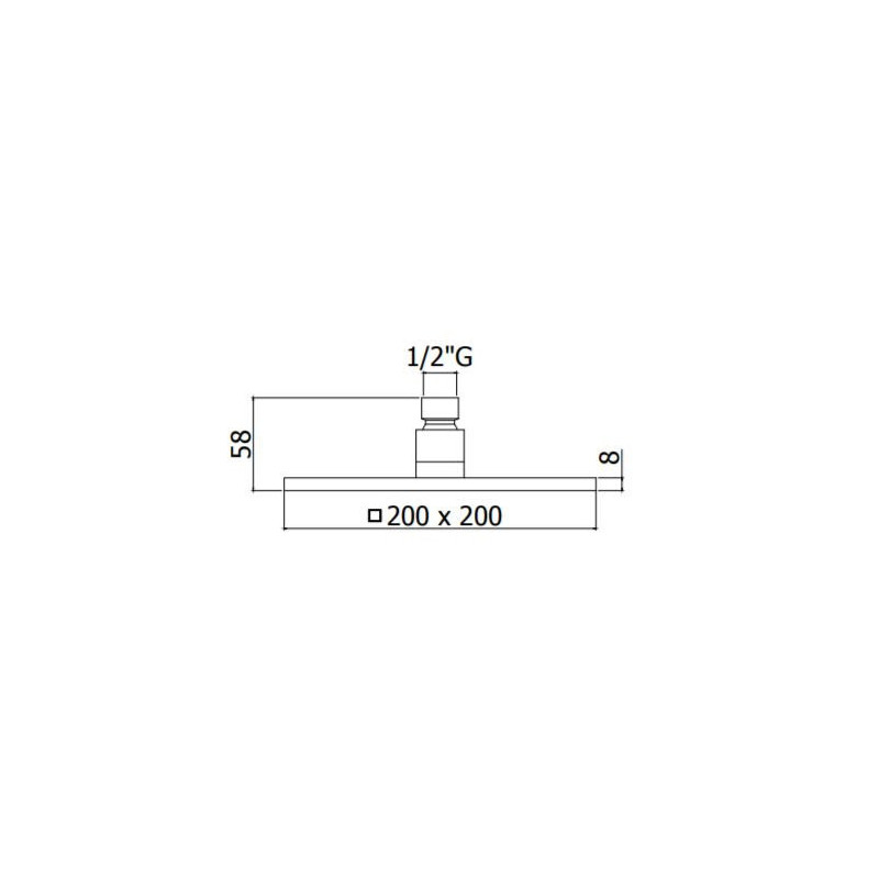 Верхний душ 20 см белый, CZR-SP31-BIO, Cezares