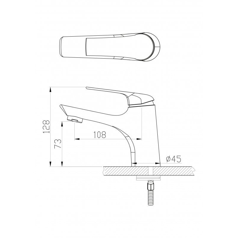 Смеситель для раковины хром, GAM-LVM-IN, Belbagno