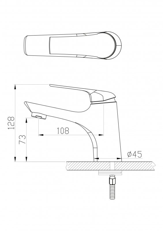 Смеситель для раковины хром, GAM-LVM-IN, Belbagno