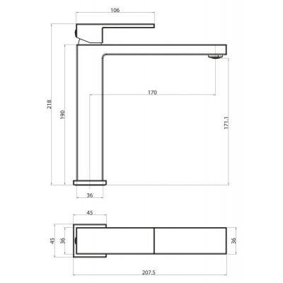 Смеситель для раковины хром, MAG-LMC-CRM, Belbagno