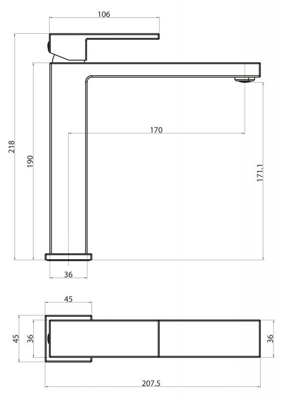 Смеситель для раковины хром, MAG-LMC-CRM, Belbagno