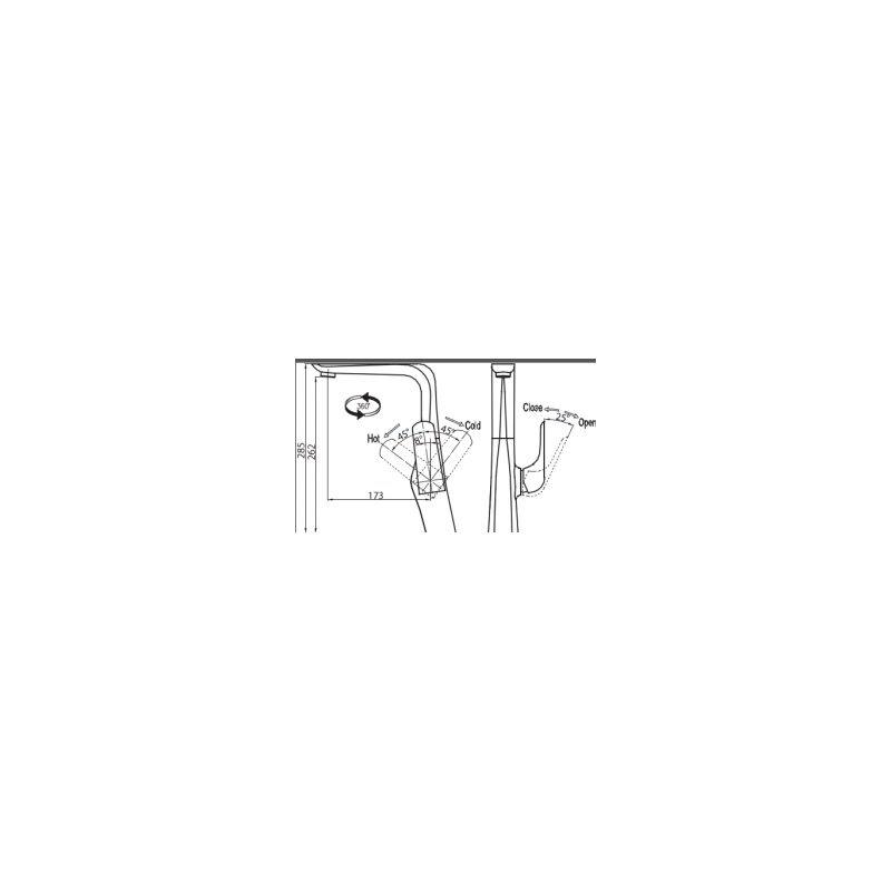 Смеситель для кухни хром, NOT-LAM-CRM, Belbagno