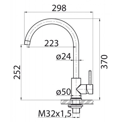 Смеситель для кухни хром, Belbagno, BB-LAM03-IN