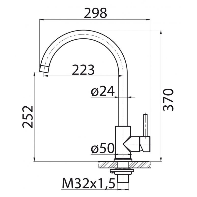 Смеситель для кухни хром, Belbagno, BB-LAM03-IN