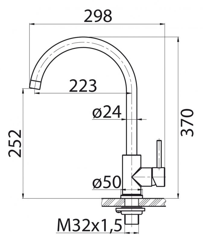 Смеситель для кухни хром, Belbagno, BB-LAM03-IN