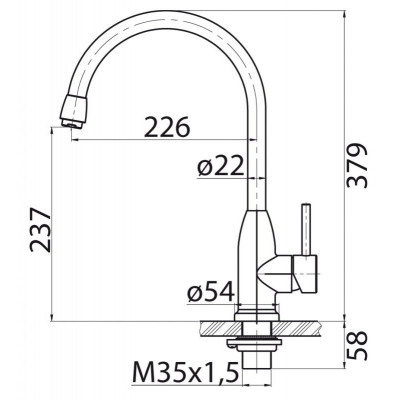 Смеситель для кухни матовый хром, Belbagno, BB-LAM09B-IN
