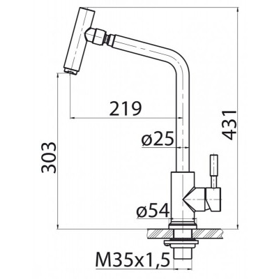 Смеситель для кухни матовый хром, Belbagno, BB-LAM16-IN