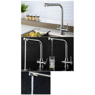 Смеситель для кухни матовый хром, Belbagno, BB-LAM15-IN