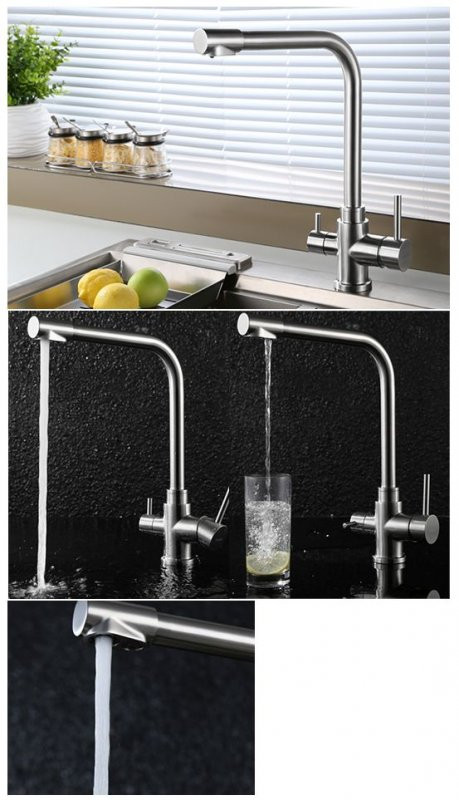 Смеситель для кухни матовый хром, Belbagno, BB-LAM15-IN