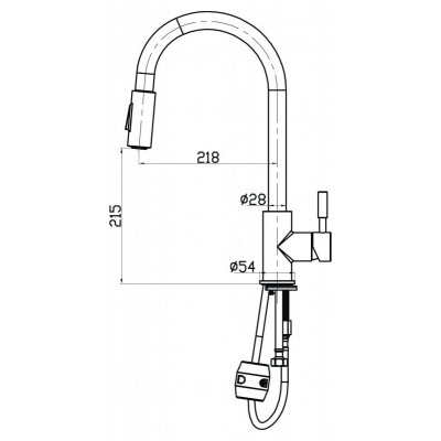 Смеситель для кухни матовый хром, Belbagno, BB-LAM31A-IN