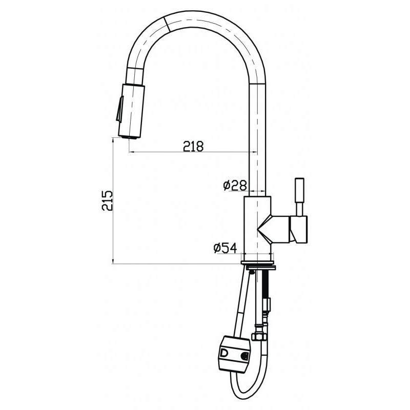 Смеситель для кухни матовый хром, Belbagno, BB-LAM31A-IN