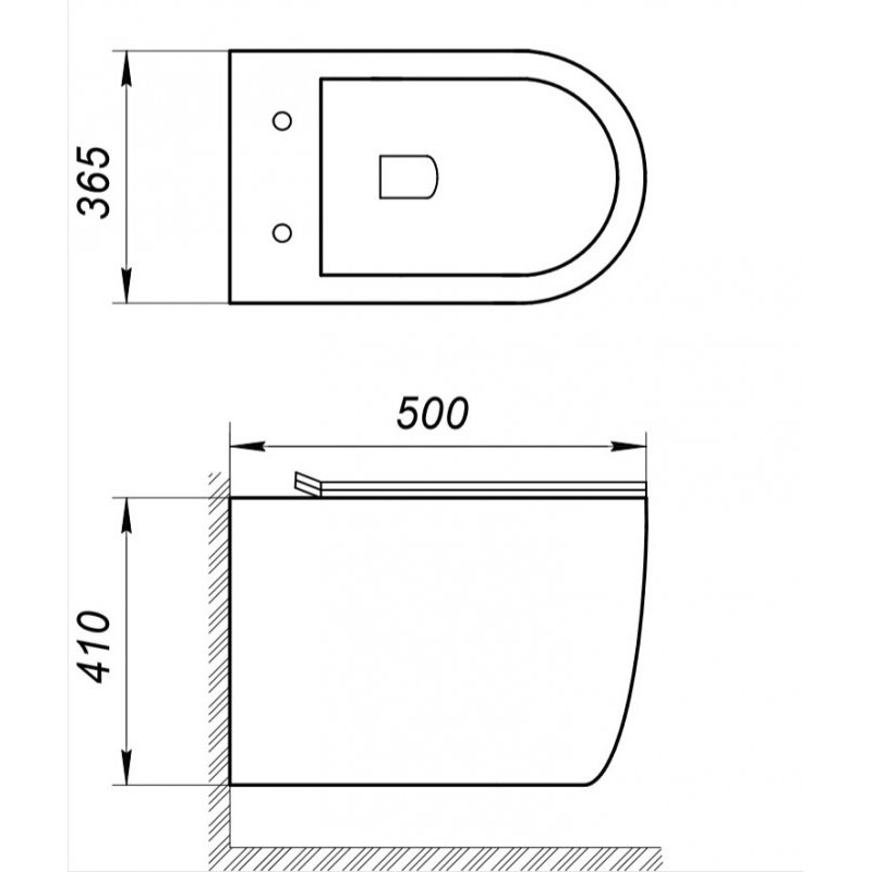 Чаша для безободкового подвесного унитаза, AMANDA, Belbagno, BB051CHR