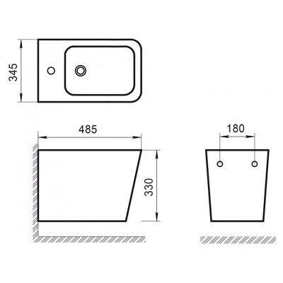 Биде подвесное Belbagno ARDENTE-R BB0520BH