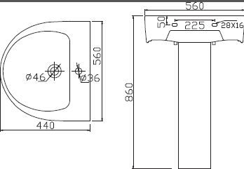 Пьедестал для раковины, FLAY, Belbagno, BB0102P