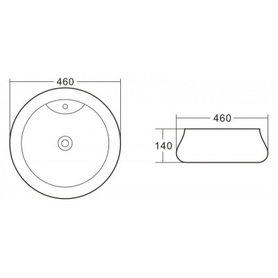 Раковина накладная 460х460х140 мм, Belbagno, BB1398