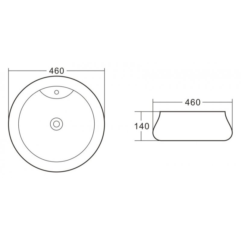 Раковина накладная 460х460х140 мм, Belbagno, BB1398
