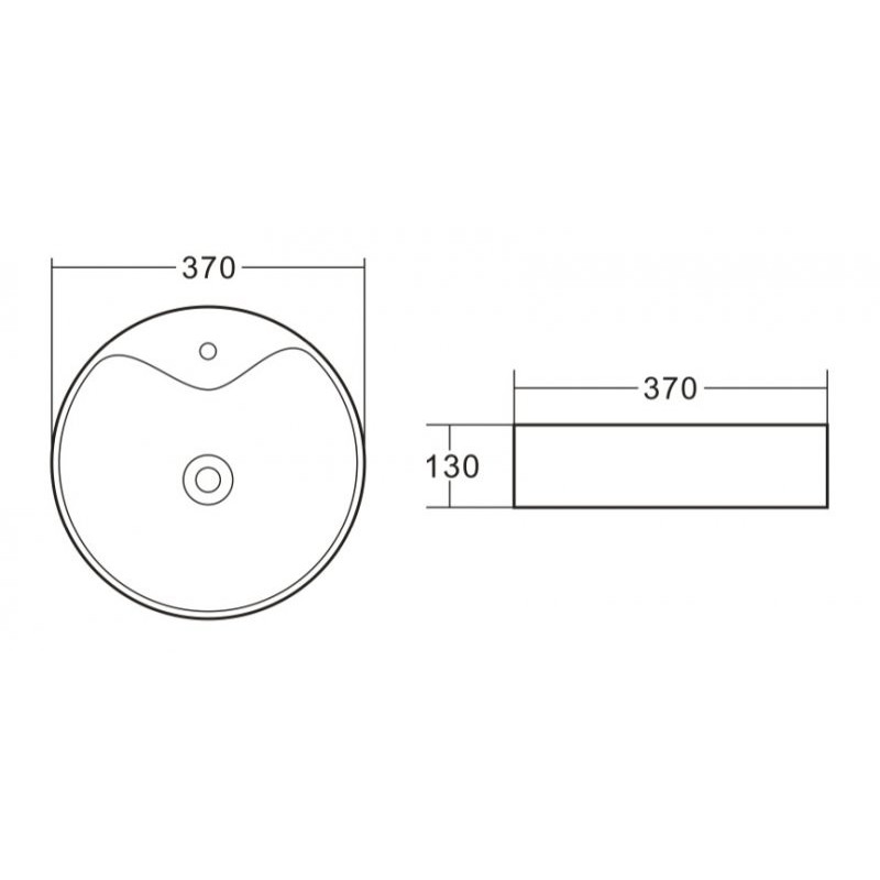Раковина накладная 370х370х130 мм, Belbagno, BB1400