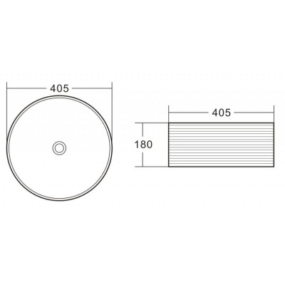 Раковина накладная 405х405х180 мм, Belbagno, BB1406