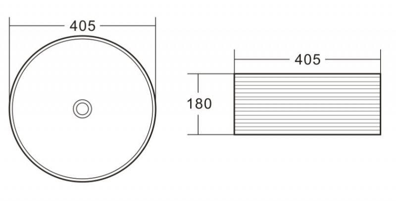 Раковина накладная 405х405х180 мм, Belbagno, BB1406