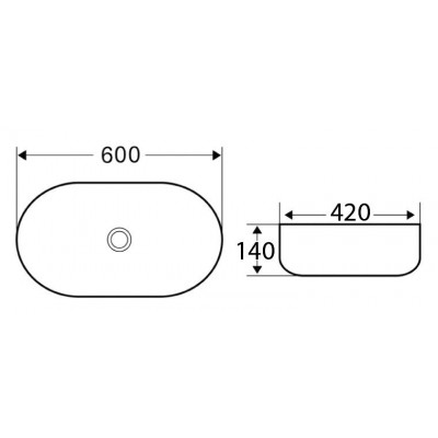 Раковина накладная 60х42см Belbagno BB1084
