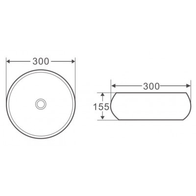 Раковина накладная 300х300х155 мм, Belbagno, BB1114