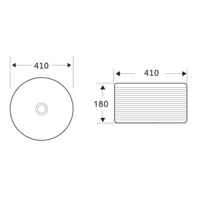 Раковина накладная 410х410х180 мм, Belbagno, BB1420