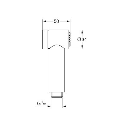 Ручной гигиенический душ, 1 вид струи Grohe Sena Trigger Spray 35 26328000