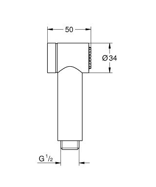 Ручной гигиенический душ, 1 вид струи Grohe Sena Trigger Spray 35 26328000