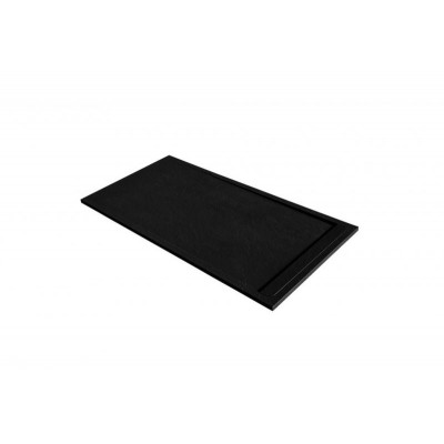 Душевой поддон из искусственного мрамора 120х90, BASE, Cezares, PLATO_DUO_90_SLATE_NEGRO_120x90