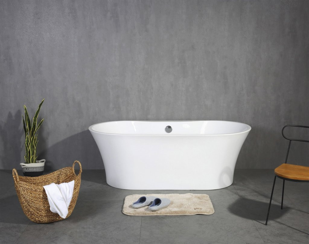 Ванна 170x79х59см отдельностоящая акриловая, BB201-1700-800, Belbagno
