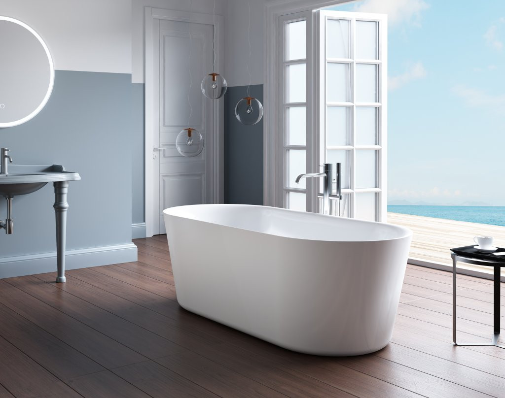 Ванна 148x79х55см отдельностоящая акриловая, BB305-1484, Belbagno