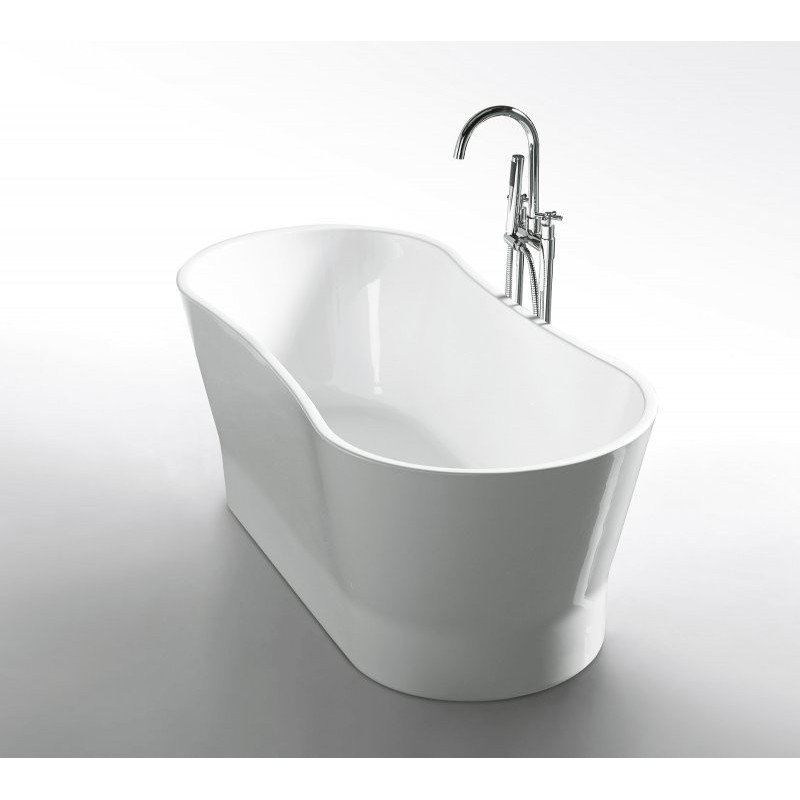 Ванна 165x73х60см отдельностоящая акриловая, BB406-1650-730, Belbagno