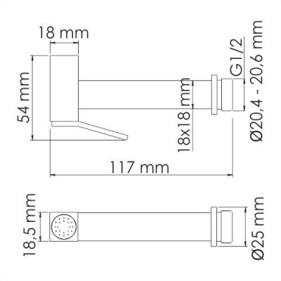 A138 Гигиеническая лейка с фиксатором WasserKRAFT